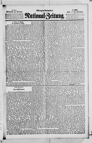 Nationalzeitung vom 25.02.1891