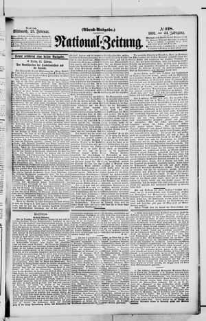 Nationalzeitung on Feb 25, 1891