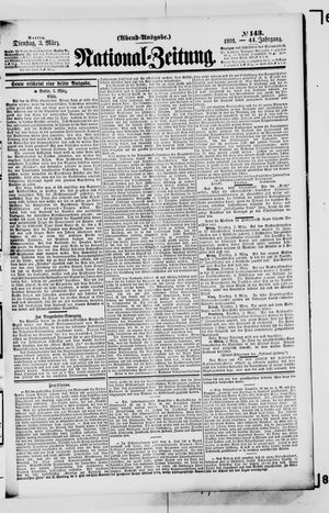 Nationalzeitung vom 03.03.1891
