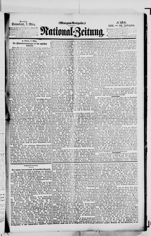 Nationalzeitung vom 07.03.1891
