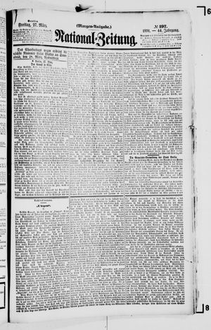 Nationalzeitung vom 27.03.1891