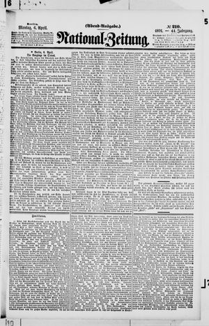 Nationalzeitung vom 06.04.1891