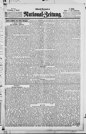 Nationalzeitung vom 07.04.1891