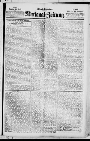 Nationalzeitung vom 13.04.1891