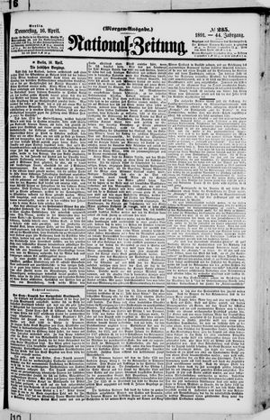 Nationalzeitung vom 16.04.1891