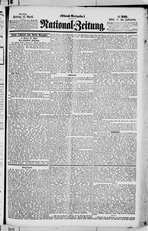 Nationalzeitung vom 17.04.1891