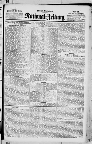 National-Zeitung vom 18.04.1891