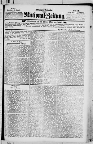 Nationalzeitung on Apr 19, 1891