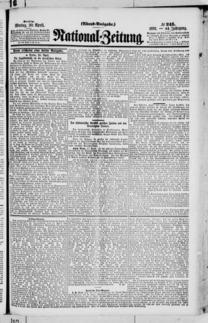 Nationalzeitung vom 20.04.1891