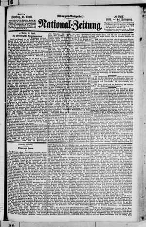 Nationalzeitung on Apr 21, 1891