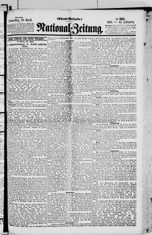Nationalzeitung vom 23.04.1891