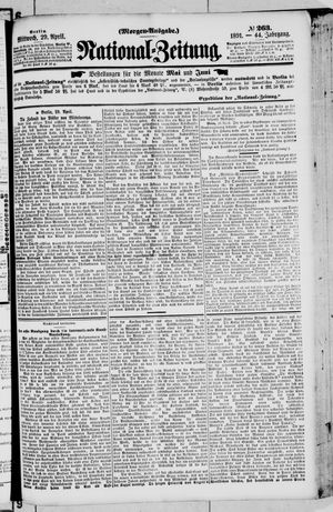 Nationalzeitung on Apr 29, 1891