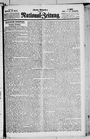 Nationalzeitung on Apr 29, 1891