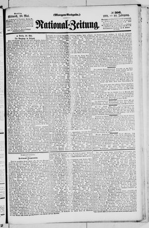 Nationalzeitung vom 20.05.1891