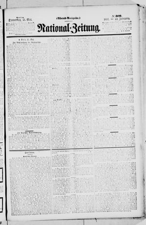 Nationalzeitung vom 21.05.1891