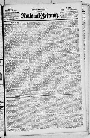 Nationalzeitung vom 25.05.1891