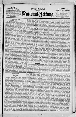 Nationalzeitung on May 27, 1891