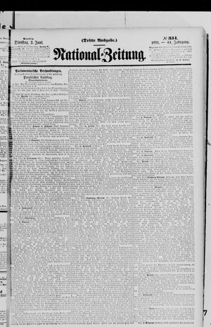 Nationalzeitung vom 02.06.1891