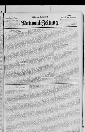 Nationalzeitung vom 03.06.1891