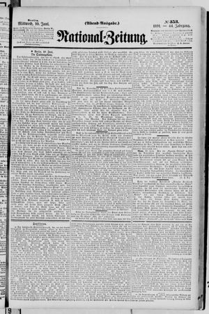 Nationalzeitung vom 10.06.1891