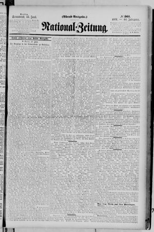 Nationalzeitung vom 13.06.1891