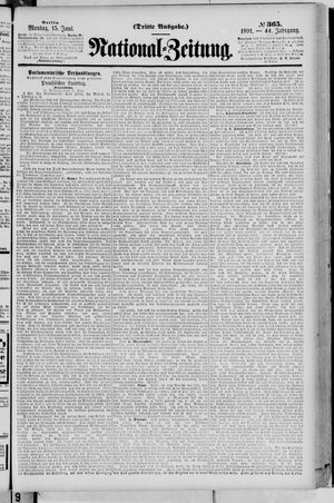 Nationalzeitung vom 15.06.1891
