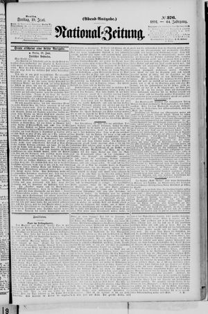 Nationalzeitung vom 19.06.1891