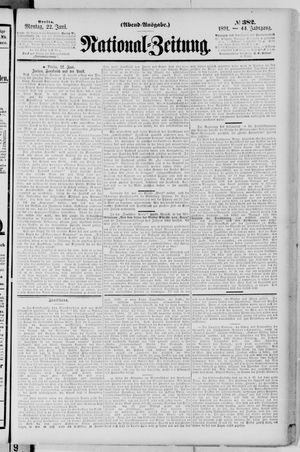 Nationalzeitung vom 22.06.1891