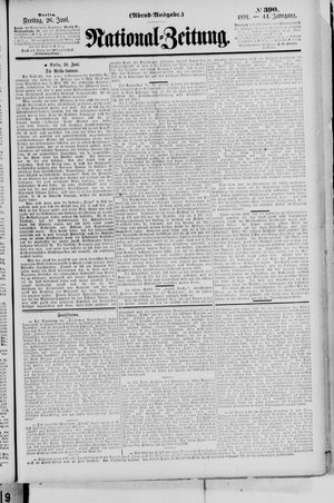 Nationalzeitung vom 26.06.1891