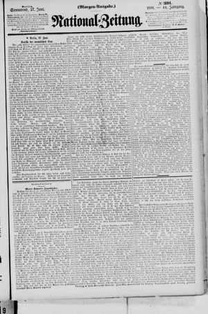 Nationalzeitung vom 27.06.1891