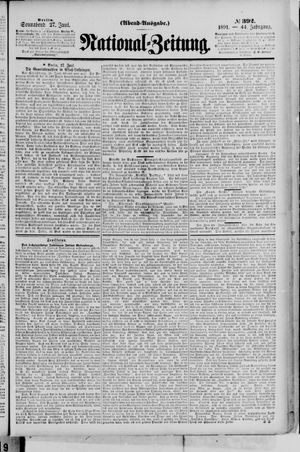 Nationalzeitung vom 27.06.1891