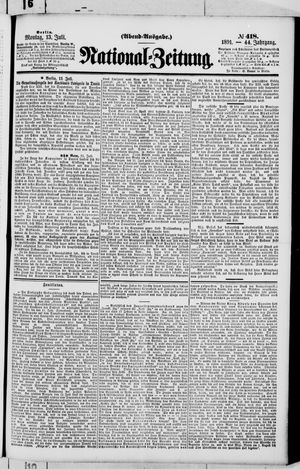 Nationalzeitung on Jul 13, 1891