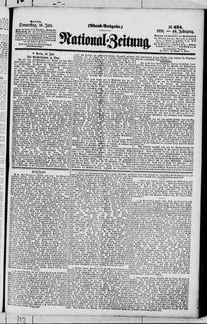 Nationalzeitung vom 16.07.1891