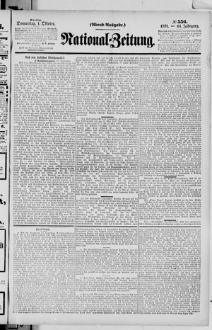 National-Zeitung vom 01.10.1891