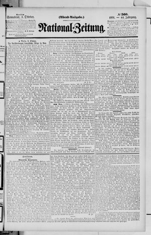 National-Zeitung on Oct 3, 1891