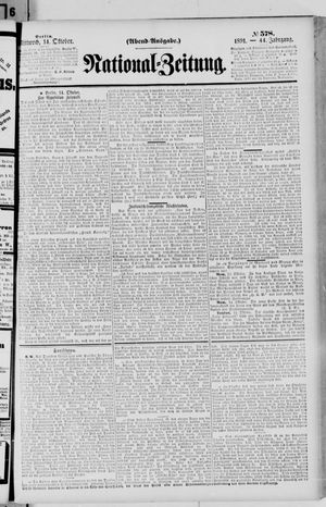 National-Zeitung vom 14.10.1891