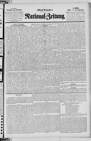 National-Zeitung vom 20.10.1891