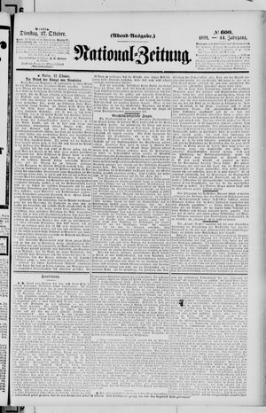 National-Zeitung vom 27.10.1891