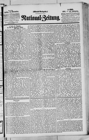 National-Zeitung vom 13.11.1891