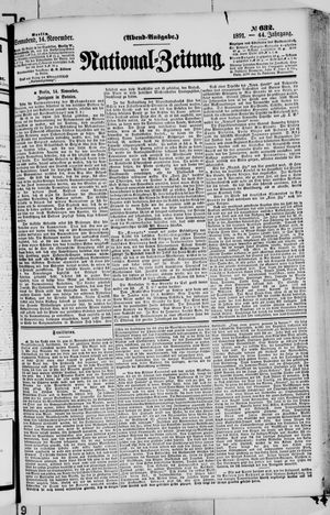 National-Zeitung vom 14.11.1891