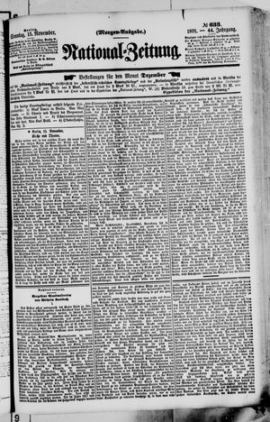 National-Zeitung vom 15.11.1891