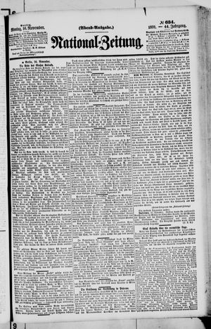 Nationalzeitung vom 16.11.1891