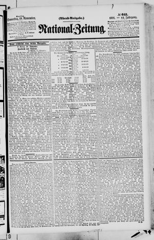 National-Zeitung vom 19.11.1891