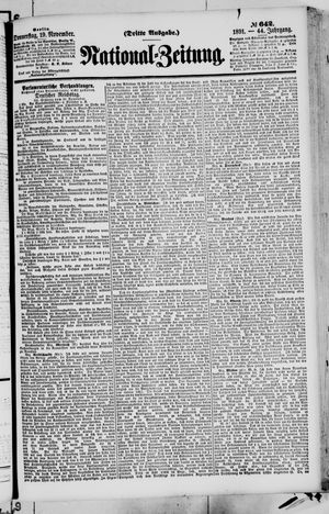 National-Zeitung vom 19.11.1891