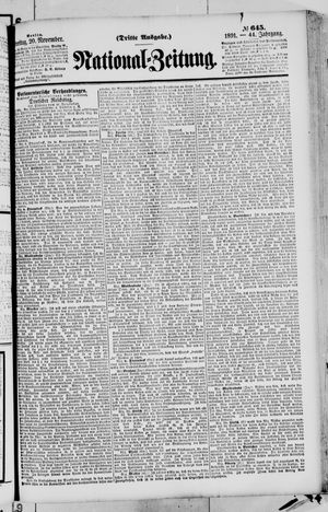 National-Zeitung vom 20.11.1891