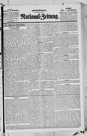 National-Zeitung vom 21.11.1891