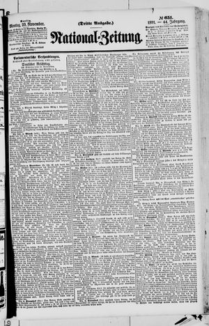 National-Zeitung on Nov 23, 1891
