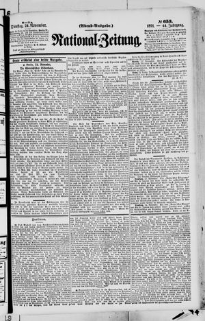 National-Zeitung vom 24.11.1891
