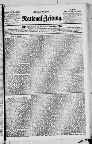 National-Zeitung vom 25.11.1891