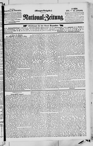 National-Zeitung vom 26.11.1891